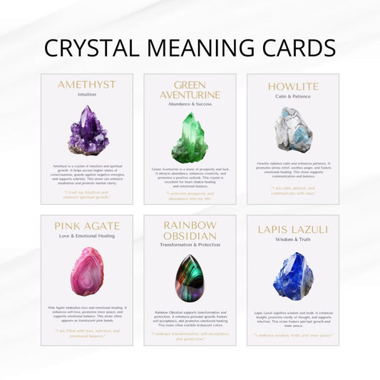 Crystal Meaning Cards