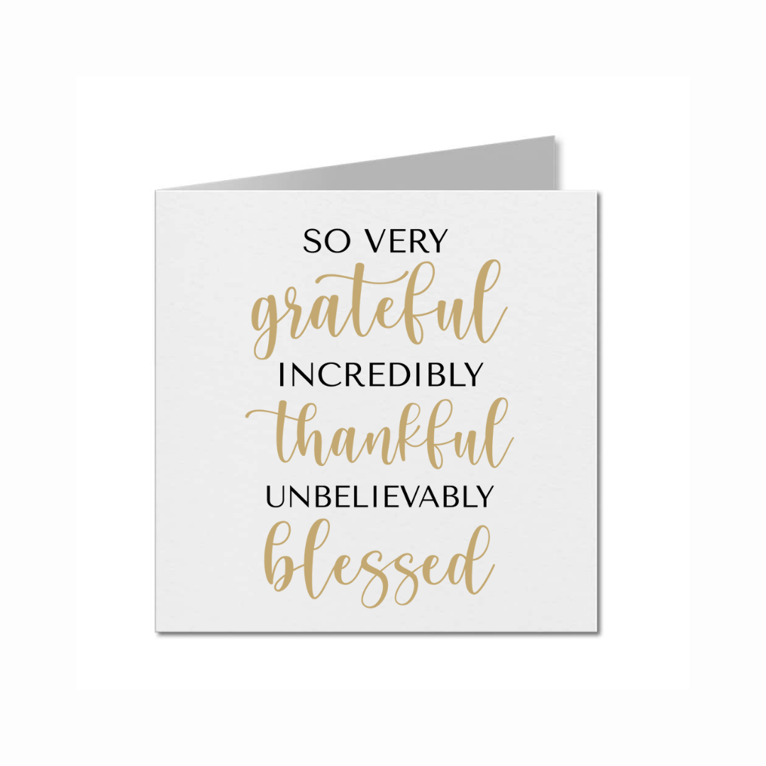 Grateful &amp; Thankful (Card)