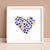 Purple & Yellow Heart Digital Print