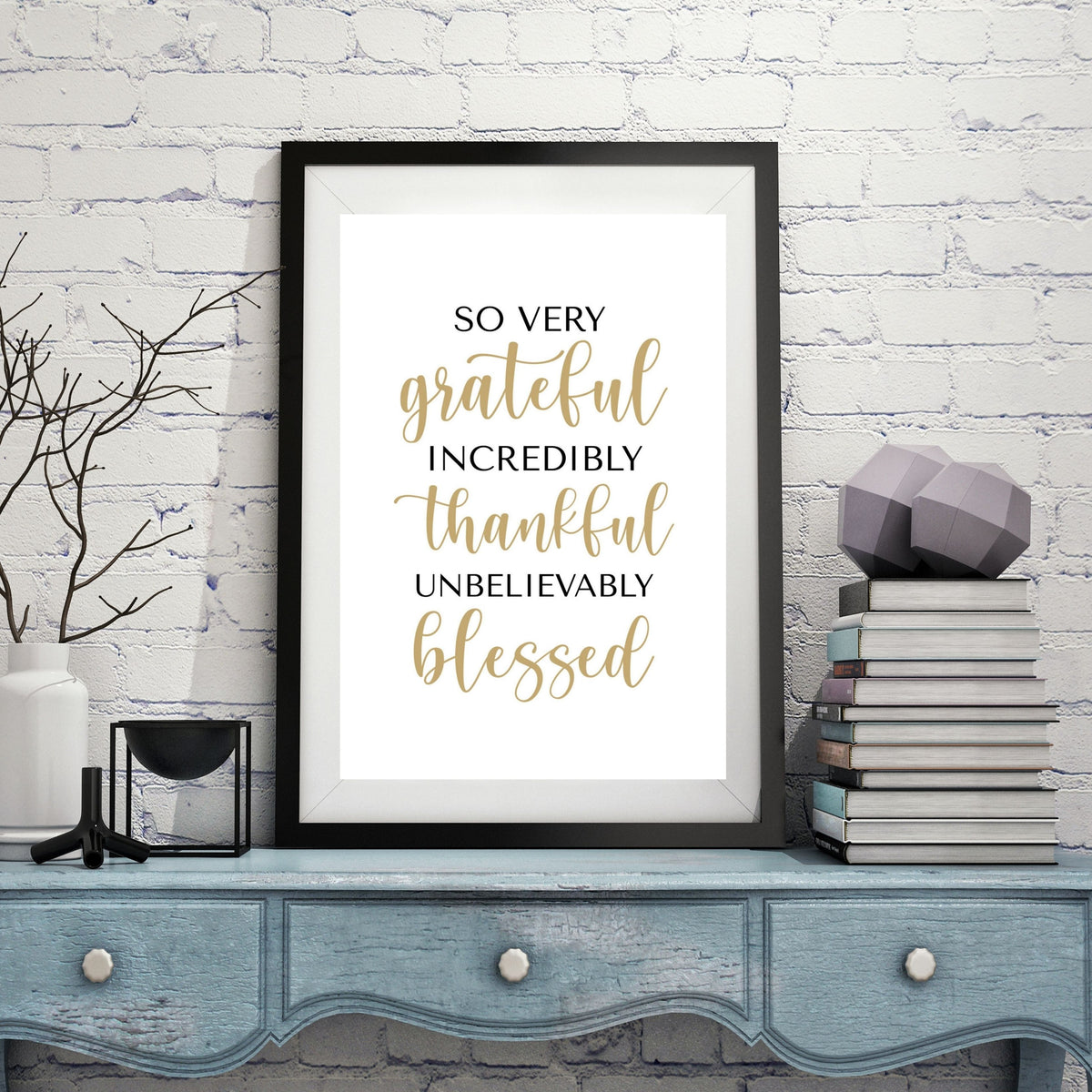Thankful &amp; Blessed Digital Print