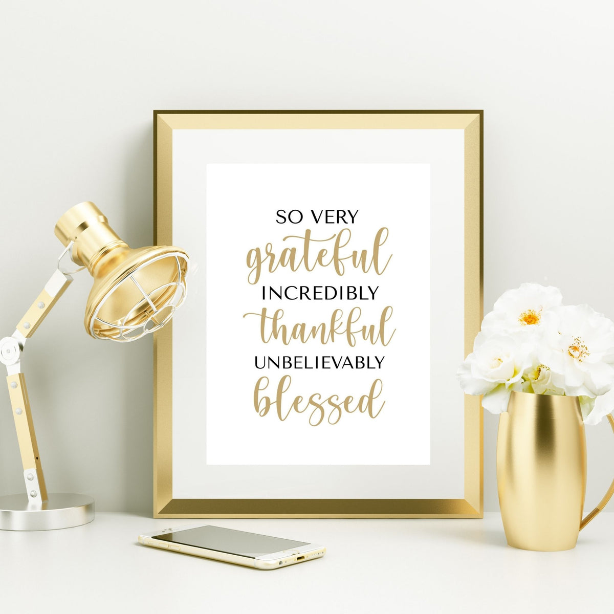 Grateful &amp; Thankful (Printable Art)